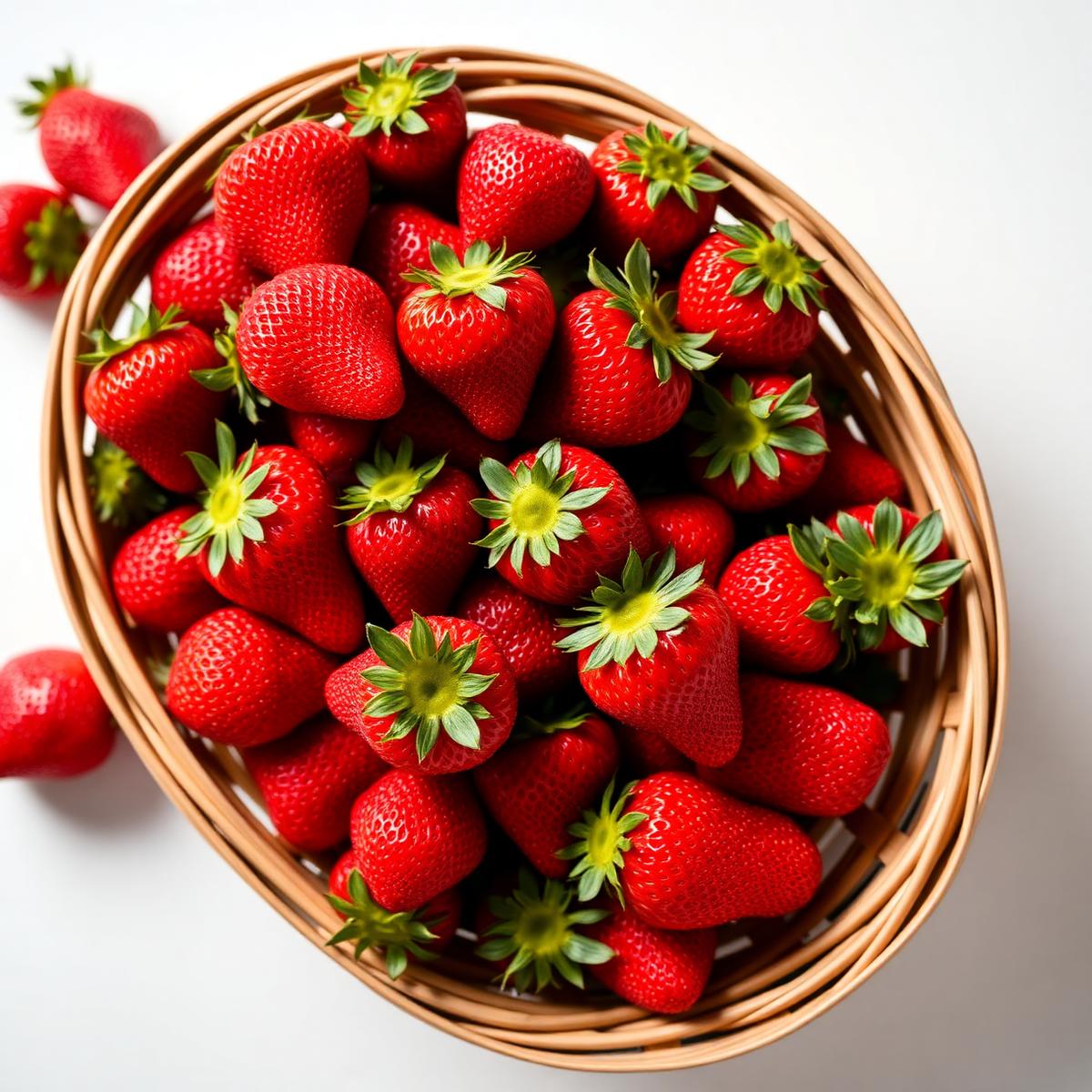 Basket of Mālpils strawberries